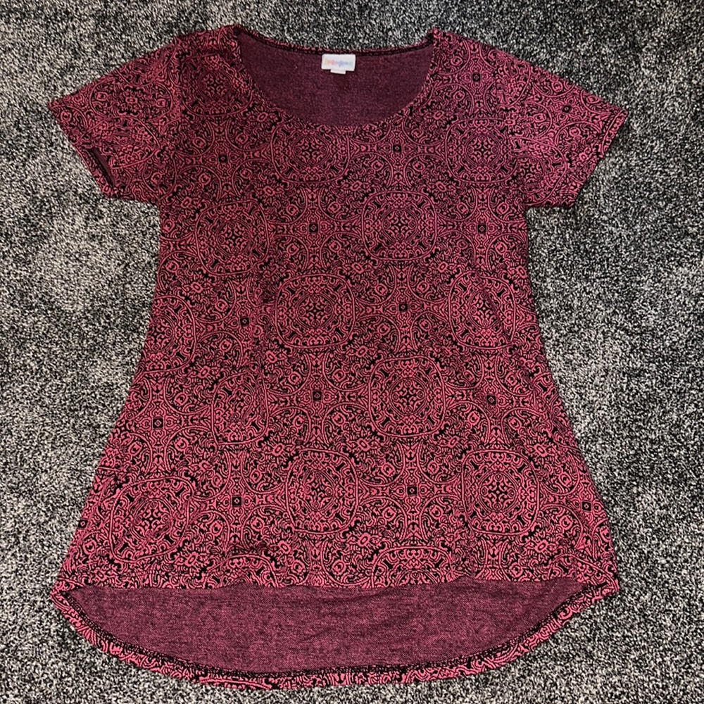 LuLaroe Classic Tee | Black and Pink | Women's XS
